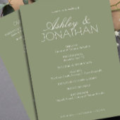 Moderne typografische Hochzeit Programm