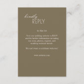 Moderne typografische Hochzeit RSVP Karte (Vorderseite)