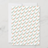 Moderne typografische Korallen Hochzeit Probe Aben Einladung (Rückseite)