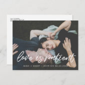 Moderne typografische Liebe: Patientenaktualisieru Postkarte (Vorne/Hinten)