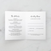 Moderne typografische minimalistische Hochzeit Einladung (Innenseite)
