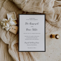 Moderne typografische minimalistische Hochzeit
