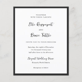 Moderne typografische minimalistische Hochzeits-Ei Flyer