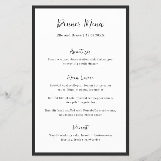 Moderne typografische minimalistische Hochzeitsmen Flyer (Vorne)