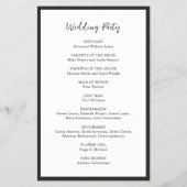 Moderne typografische minimalistische Hochzeitspro Flyer (Hinten)