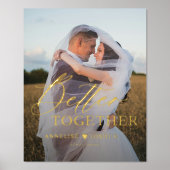 Moderne typografische Namen Hochzeitgold Foto Foliendrucke (Vorderseite)