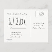 Moderne typografische uAwg Postkarten (Rückseite)