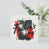 Moderne Typografische Vatertagskarte Einladung (Stehend Vorderseite)
