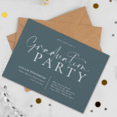 Moderne Typografy Graduation Party Aquamarin Einladung