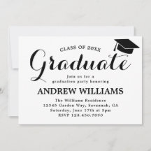 Moderne Typografy Graduation Party