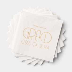 Moderne Typografy Graduation Party Napkins Servietten Mit Folie