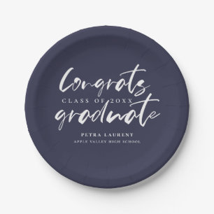 Moderne Typografy Graduation Party Pappteller