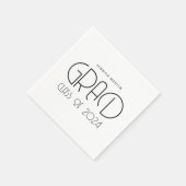 Moderne Typografy Graduation Party Serviette (Ecke)