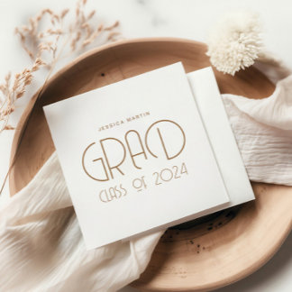 Moderne Typografy Graduation Party Serviette