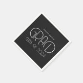 Moderne Typografy Graduation Party Serviette (Ecke)