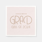 Moderne Typografy Graduation Party Serviette (Vorderseite)