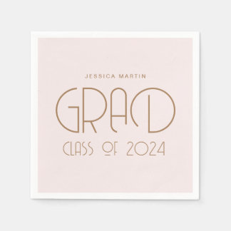 Moderne Typografy Graduation Party Serviette