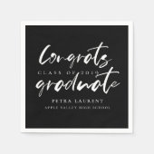 Moderne Typografy Graduation Party Serviette (Vorderseite)
