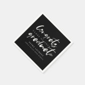 Moderne Typografy Graduation Party Serviette (Ecke)