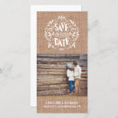 MODERNE TYPOGRAPHIE | BURLAP | SAVE THE DATE KARTE (Vorne/Hinten)