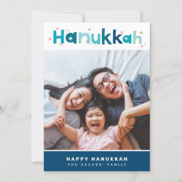 MODERNE TYPOGRAPHIE lustig buntes Foto Portrait Feiertagskarte