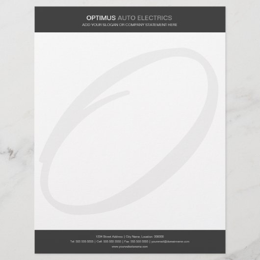 Moderne u. elegante Monogramm-Gewohnheit Briefkopf (Vorderseite)