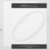 Moderne u. elegante Monogramm-Gewohnheit Briefkopf (Vorne/Hinten)