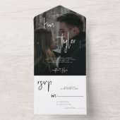 Moderne UAWG-Hochzeit für minimalistisches Foto All In One Einladung (Innen Boden)