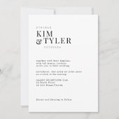 Moderne UAWG-Hochzeit in einem Foto Einladung (Vorderseite)