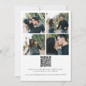 Moderne UAWG-Hochzeit in einem Foto Einladung (Rückseite)