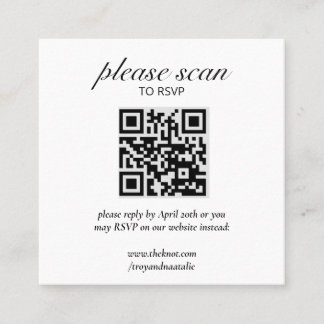 Moderne UAWG mit QR-Code-Umschließungskarte Quadratische Visitenkarte