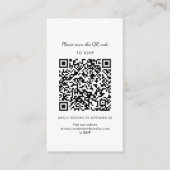 Moderne UAWG QR Code Hochzeitkarte Begleitkarte (Vorderseite)