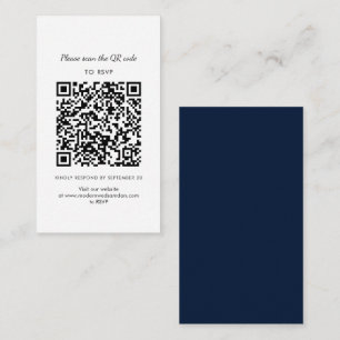Moderne UAWG QR Code Hochzeitkarte Begleitkarte