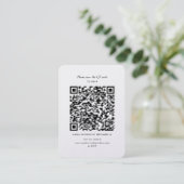 Moderne UAWG QR Code Hochzeitkarte Visitenkarte (Stehend Vorderseite)