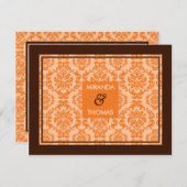 MODERNE UAWG REPLATTE:: Damastfarben 8 RSVP Karte (Vorne/Hinten)