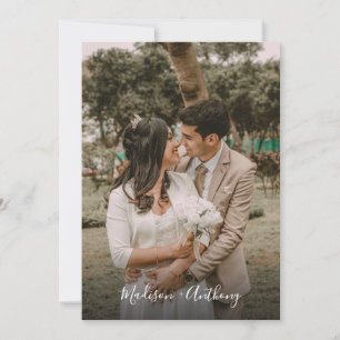 Moderne UAWG Wedding mit QR Code für Schwarz und W Einladung