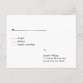 Moderne UAWG Wedding Response 6 Einladungspostkarte (Rückseite)