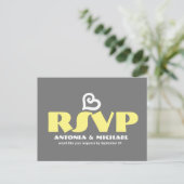 Moderne UAWG Wedding Response 6 Einladungspostkarte (Stehend Vorderseite)
