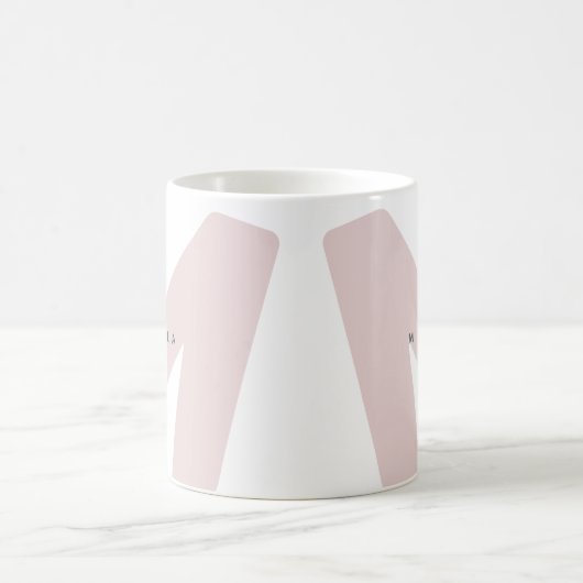 Moderne überarbeitete Mit Monogramm Anfangs- und N Kaffeetasse (Mittel)