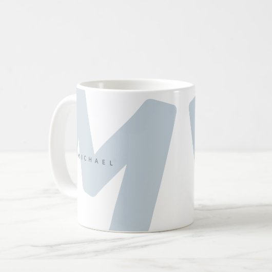 Moderne überarbeitete Mit Monogramm Anfangs- und N Kaffeetasse (Vorderseite Links)
