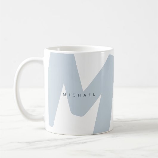 Moderne überarbeitete Mit Monogramm Anfangs- und N Kaffeetasse (Links)