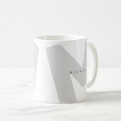 Moderne überarbeitete Mit Monogramm Anfangs- und N Kaffeetasse (VorderseiteRechts)