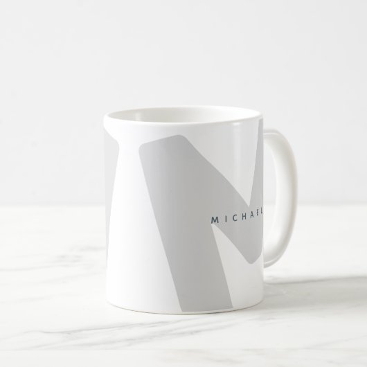 Moderne überarbeitete Mit Monogramm Anfangs- und N Kaffeetasse (VorderseiteRechts)