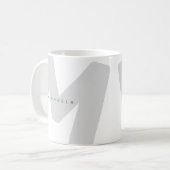 Moderne überarbeitete Mit Monogramm Anfangs- und N Kaffeetasse (Vorderseite Links)