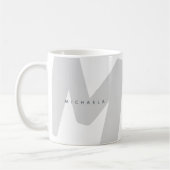 Moderne überarbeitete Mit Monogramm Anfangs- und N Kaffeetasse (Links)