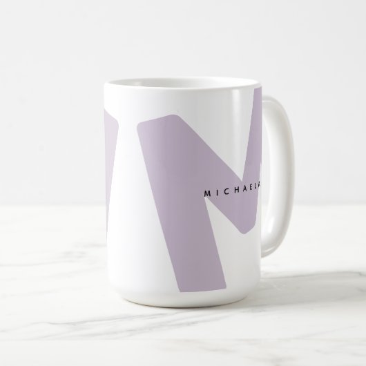Moderne überarbeitete Mit Monogramm Anfangs- und N Kaffeetasse (VorderseiteRechts)