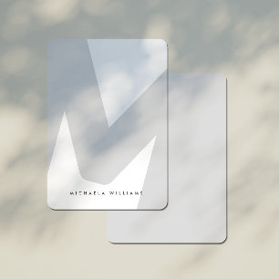 Moderne überarbeitete Mit Monogramm Anfangs- und N Mitteilungskarte