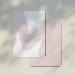 Moderne überarbeitete Mit Monogramm Anfangs- und N Mitteilungskarte