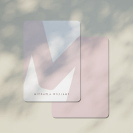 Moderne überarbeitete Mit Monogramm Anfangs- und N Mitteilungskarte