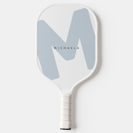 Moderne überarbeitete Mit Monogramm Anfangs- und N Pickleball Schläger (Rückseite)